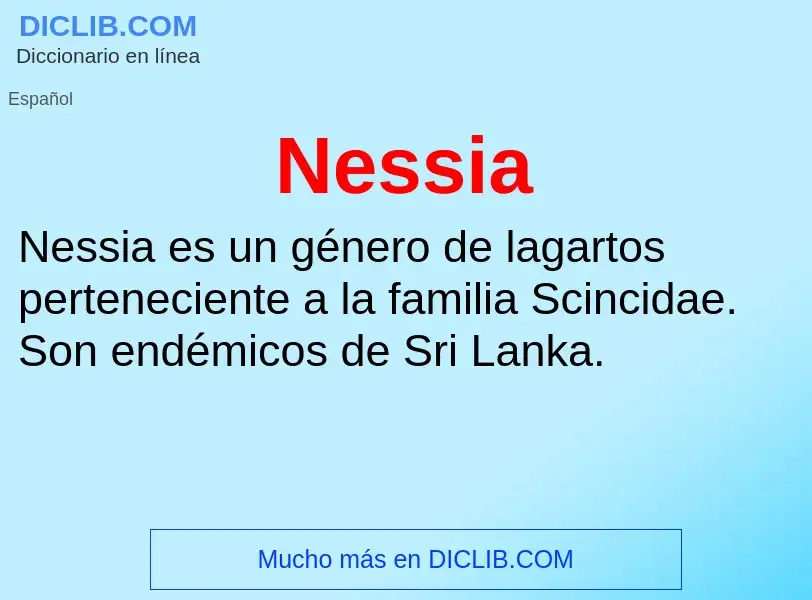 Wat is Nessia - definition