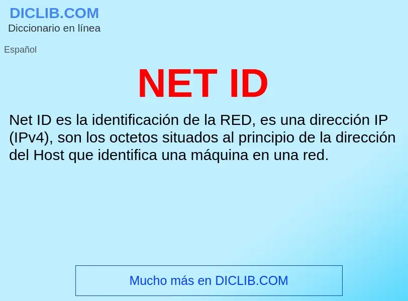 What is NET ID - meaning and definition