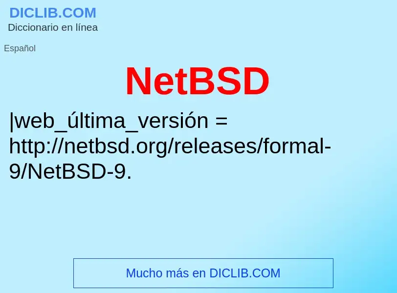 ¿Qué es NetBSD? - significado y definición