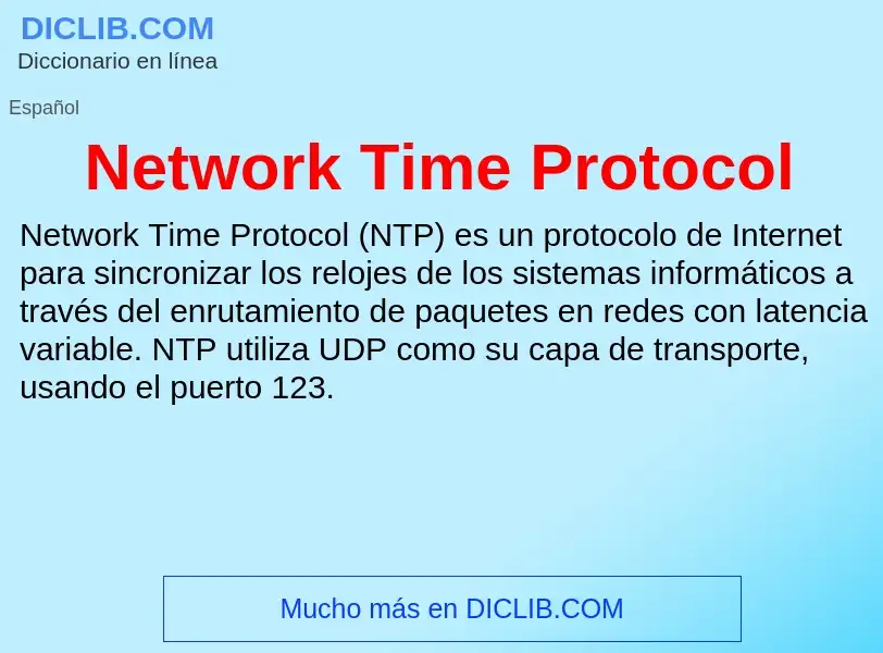 Wat is Network Time Protocol - definition