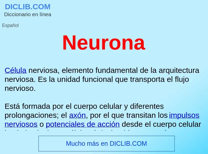 ¿Qué es Neurona ? - significado y definición