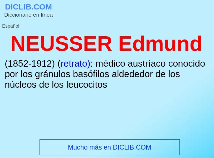 What is NEUSSER Edmund - meaning and definition