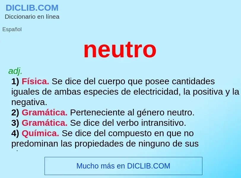 Wat is neutro - definition