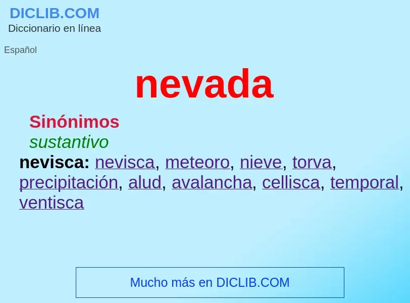 What is nevada - meaning and definition