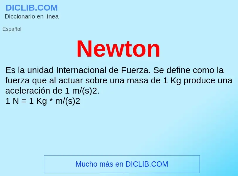 What is Newton - meaning and definition