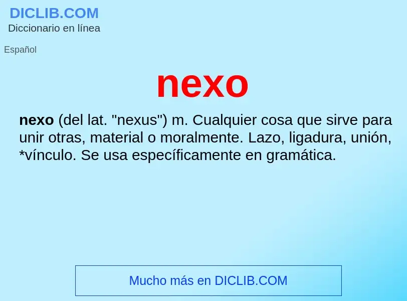 O que é nexo - definição, significado, conceito