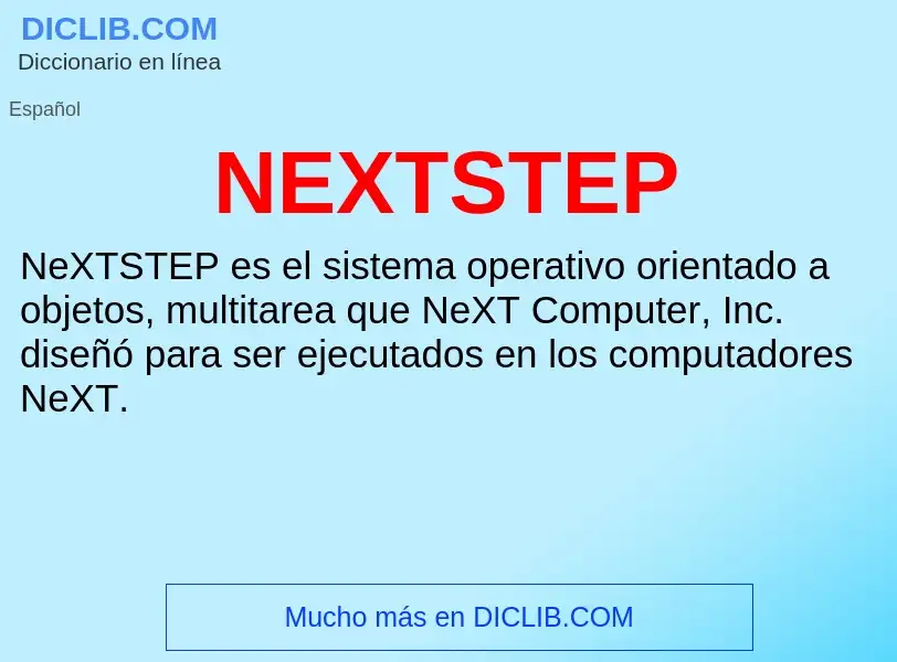 O que é NEXTSTEP - definição, significado, conceito