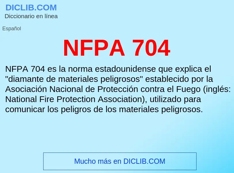 Τι είναι NFPA 704 - ορισμός