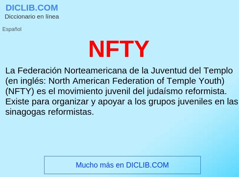 O que é NFTY - definição, significado, conceito