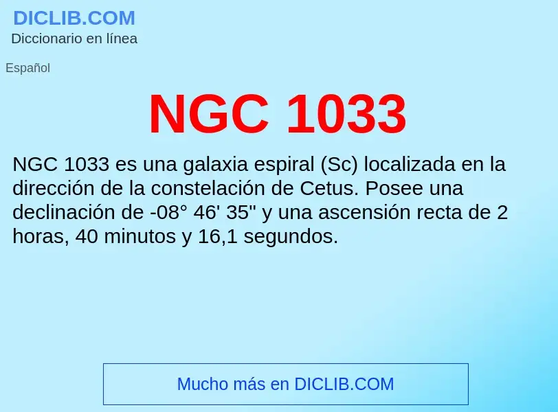 Wat is NGC 1033 - definition