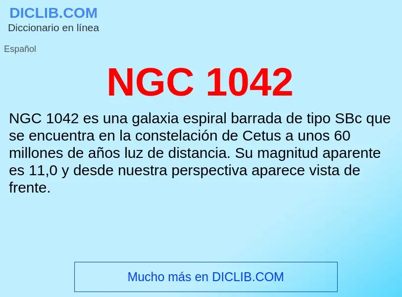 What is NGC 1042 - meaning and definition