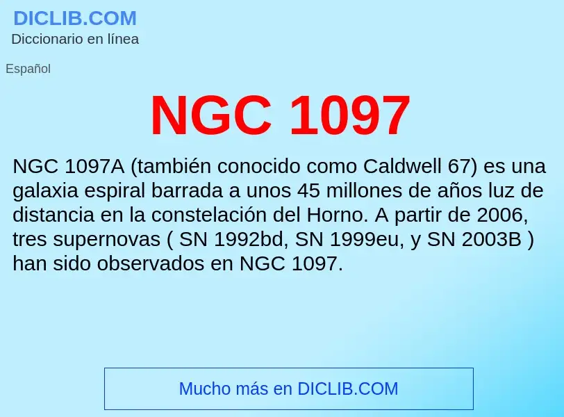 O que é NGC 1097 - definição, significado, conceito