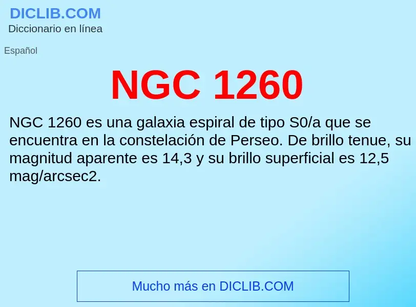 O que é NGC 1260 - definição, significado, conceito