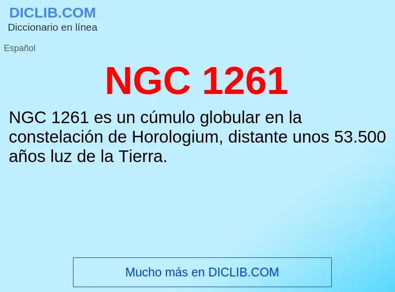 O que é NGC 1261 - definição, significado, conceito