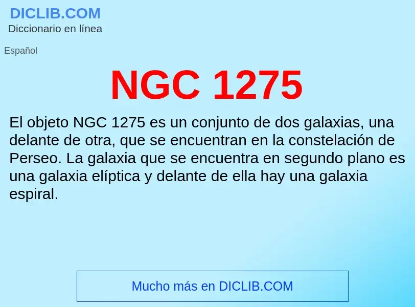 O que é NGC 1275 - definição, significado, conceito