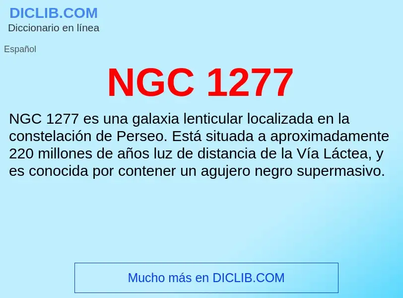 O que é NGC 1277 - definição, significado, conceito