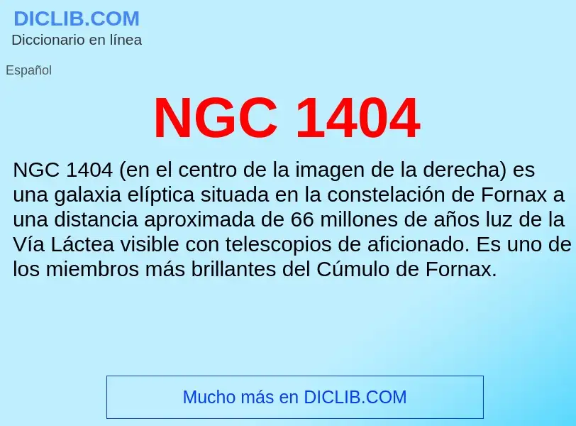 Wat is NGC 1404 - definition