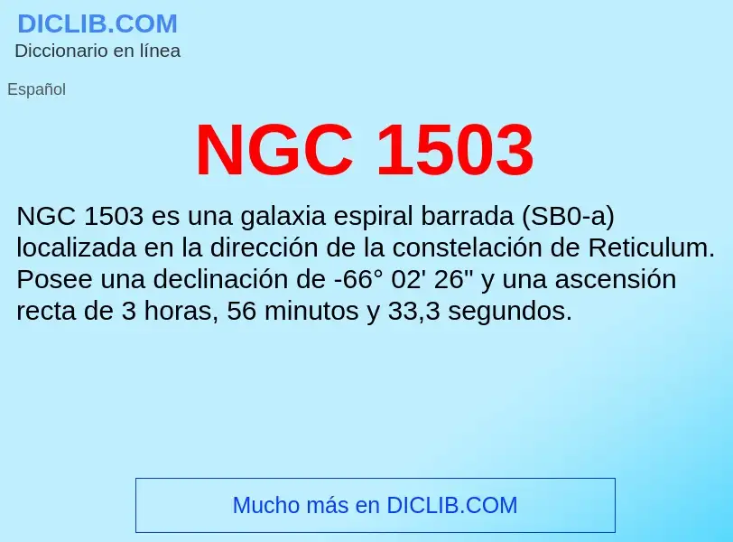 Wat is NGC 1503 - definition