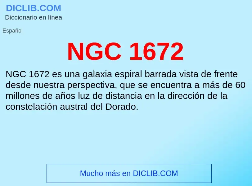 O que é NGC 1672 - definição, significado, conceito