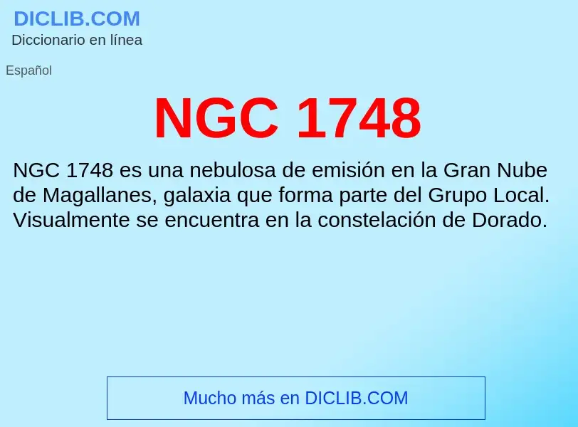 Wat is NGC 1748 - definition