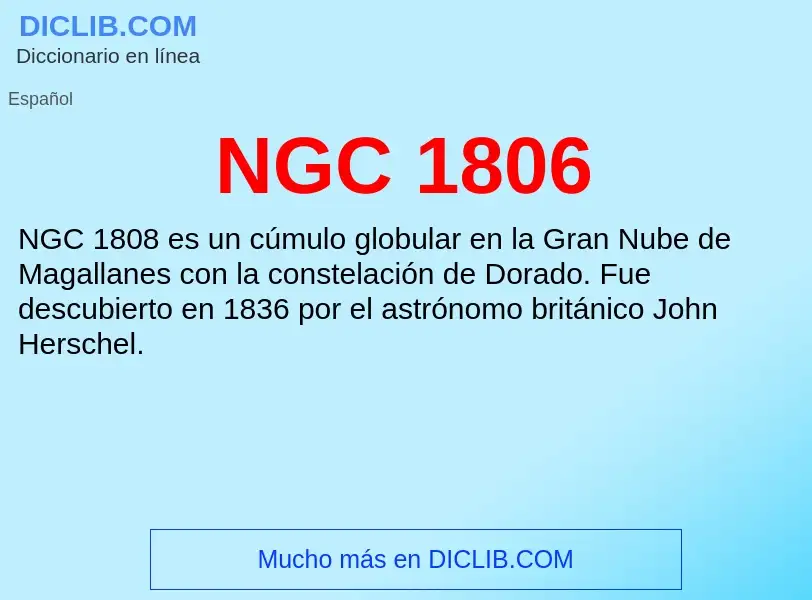 Wat is NGC 1806 - definition