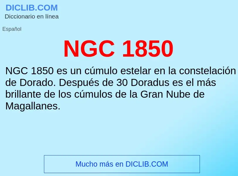 Wat is NGC 1850 - definition