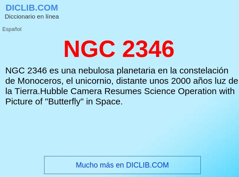 ¿Qué es NGC 2346? - significado y definición