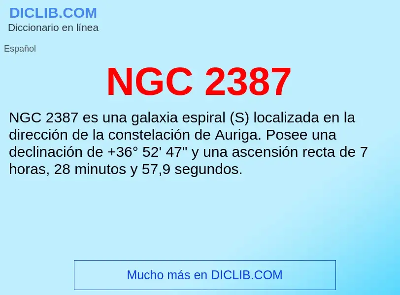 Wat is NGC 2387 - definition