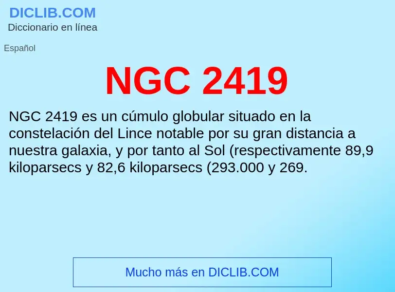 What is NGC 2419 - meaning and definition