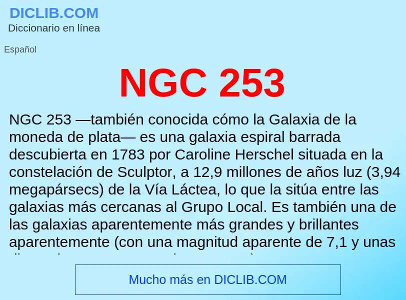 What is NGC 253 - meaning and definition