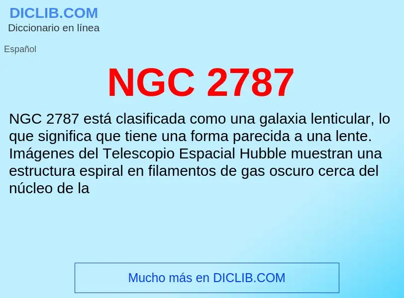 Wat is NGC 2787 - definition