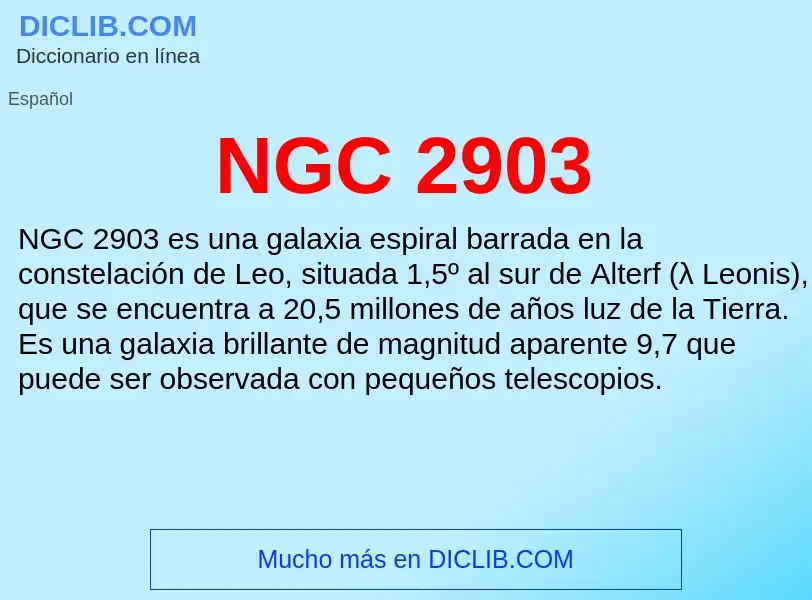 What is NGC 2903 - meaning and definition