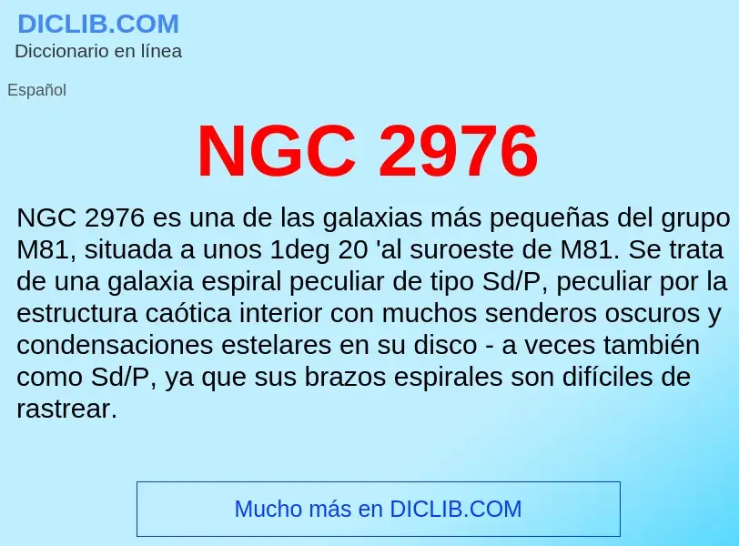 What is NGC 2976 - meaning and definition