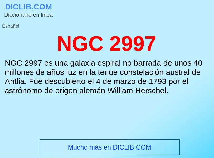 What is NGC 2997 - meaning and definition