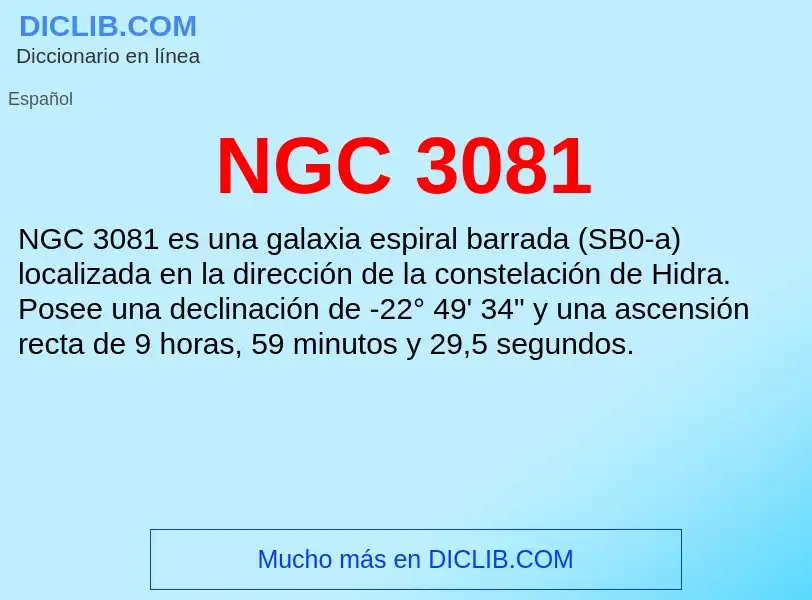 What is NGC 3081 - meaning and definition