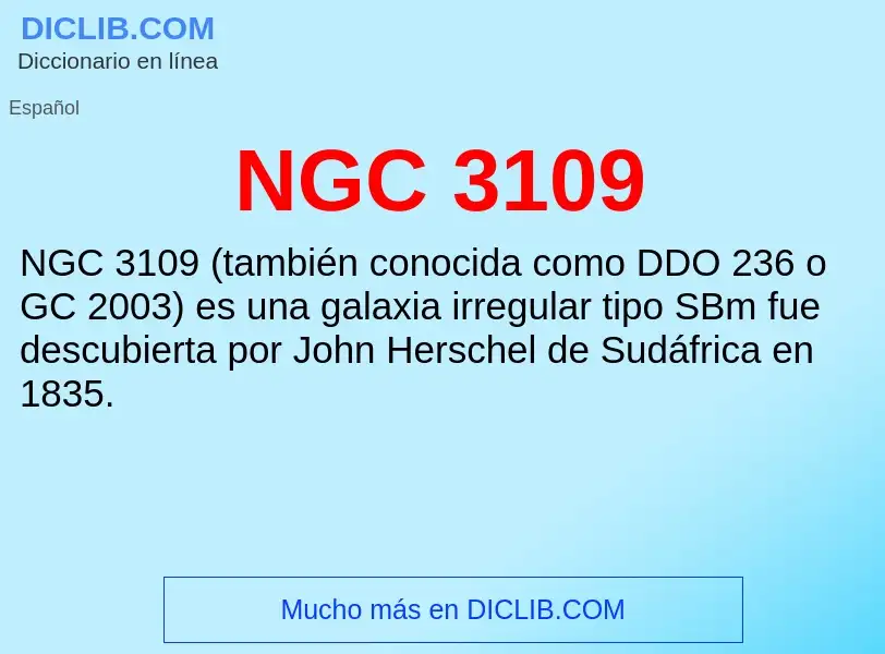 What is NGC 3109 - meaning and definition