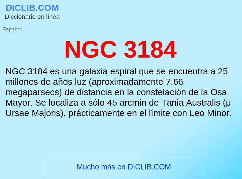 What is NGC 3184 - meaning and definition