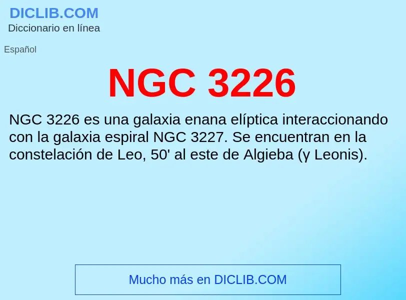 Wat is NGC 3226 - definition