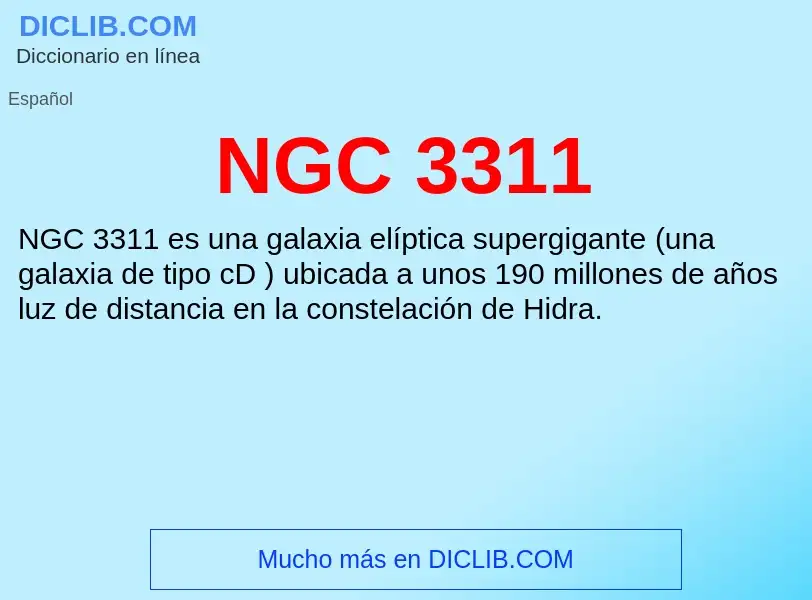 What is NGC 3311 - meaning and definition