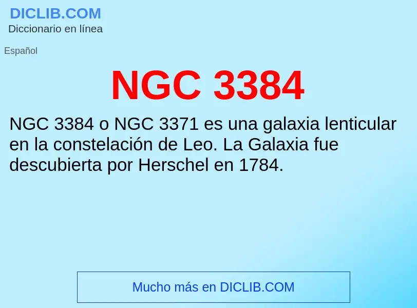 What is NGC 3384 - meaning and definition