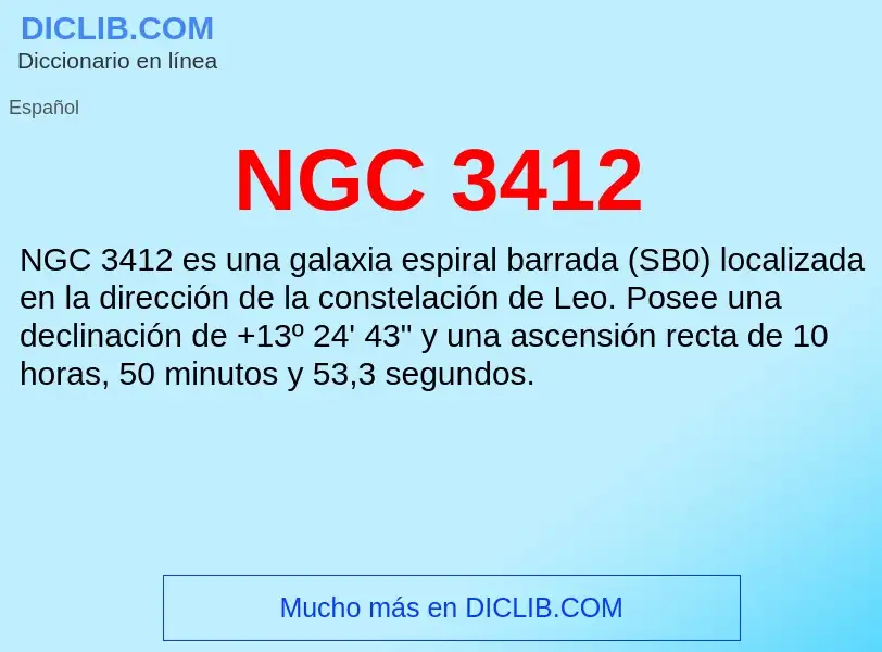 O que é NGC 3412 - definição, significado, conceito