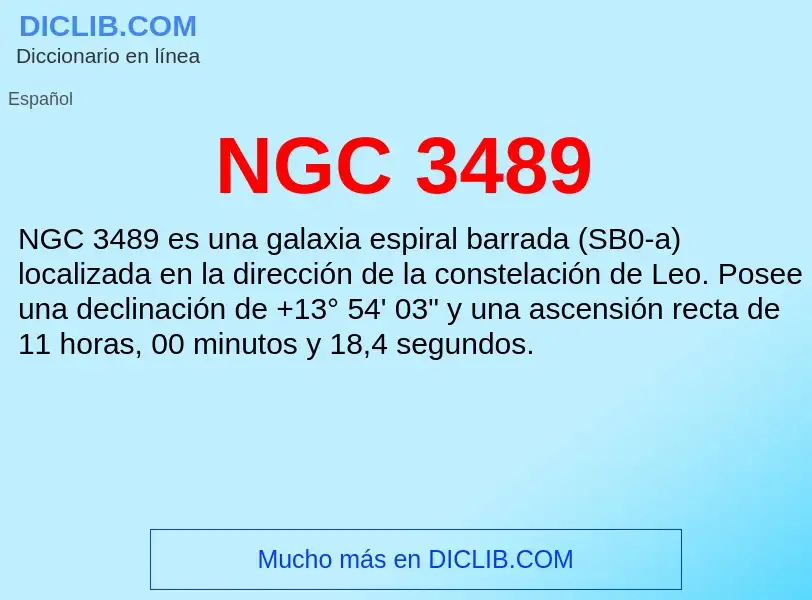 O que é NGC 3489 - definição, significado, conceito