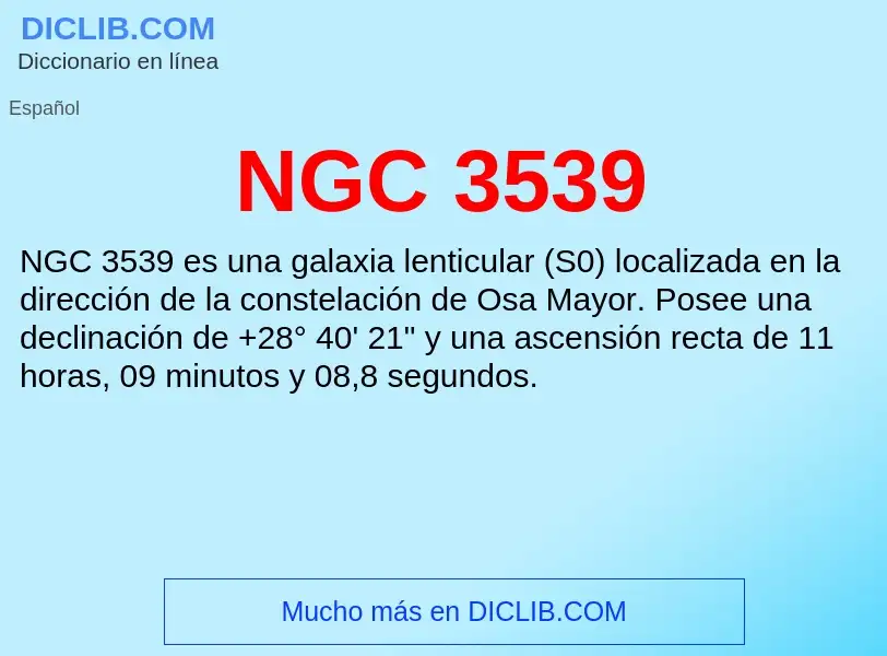 O que é NGC 3539 - definição, significado, conceito