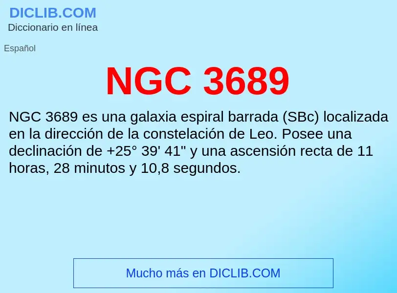 Wat is NGC 3689 - definition