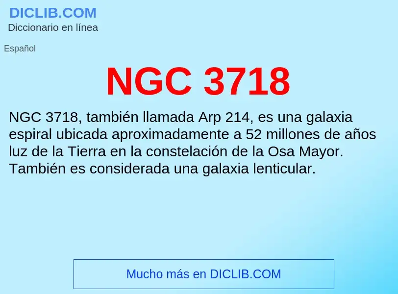 O que é NGC 3718 - definição, significado, conceito