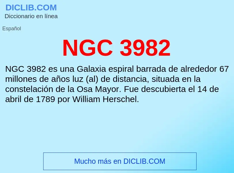 O que é NGC 3982 - definição, significado, conceito