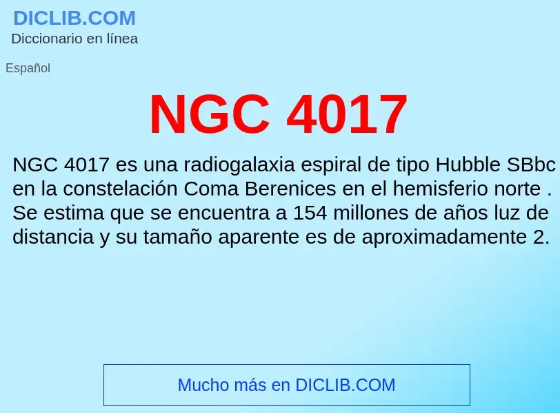 O que é NGC 4017 - definição, significado, conceito