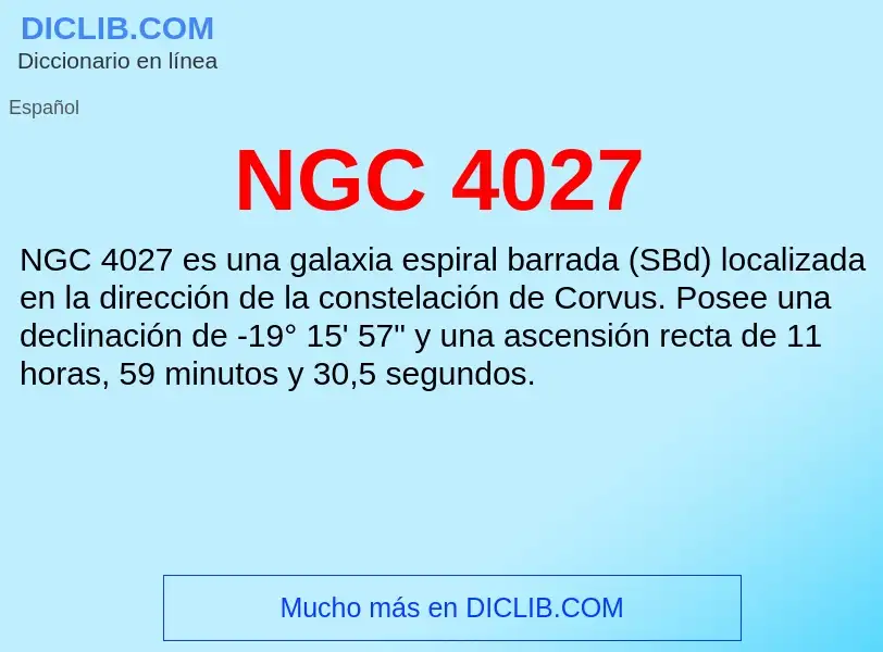 O que é NGC 4027 - definição, significado, conceito