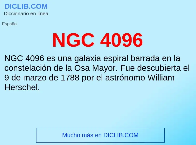 O que é NGC 4096 - definição, significado, conceito