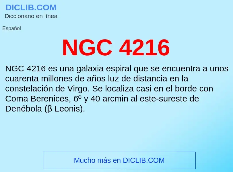 What is NGC 4216 - meaning and definition